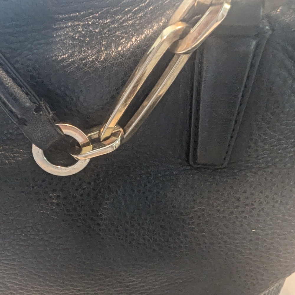 Coach Black Pebbled Leather Tote with Gold Hardware - Picture 4 of 6